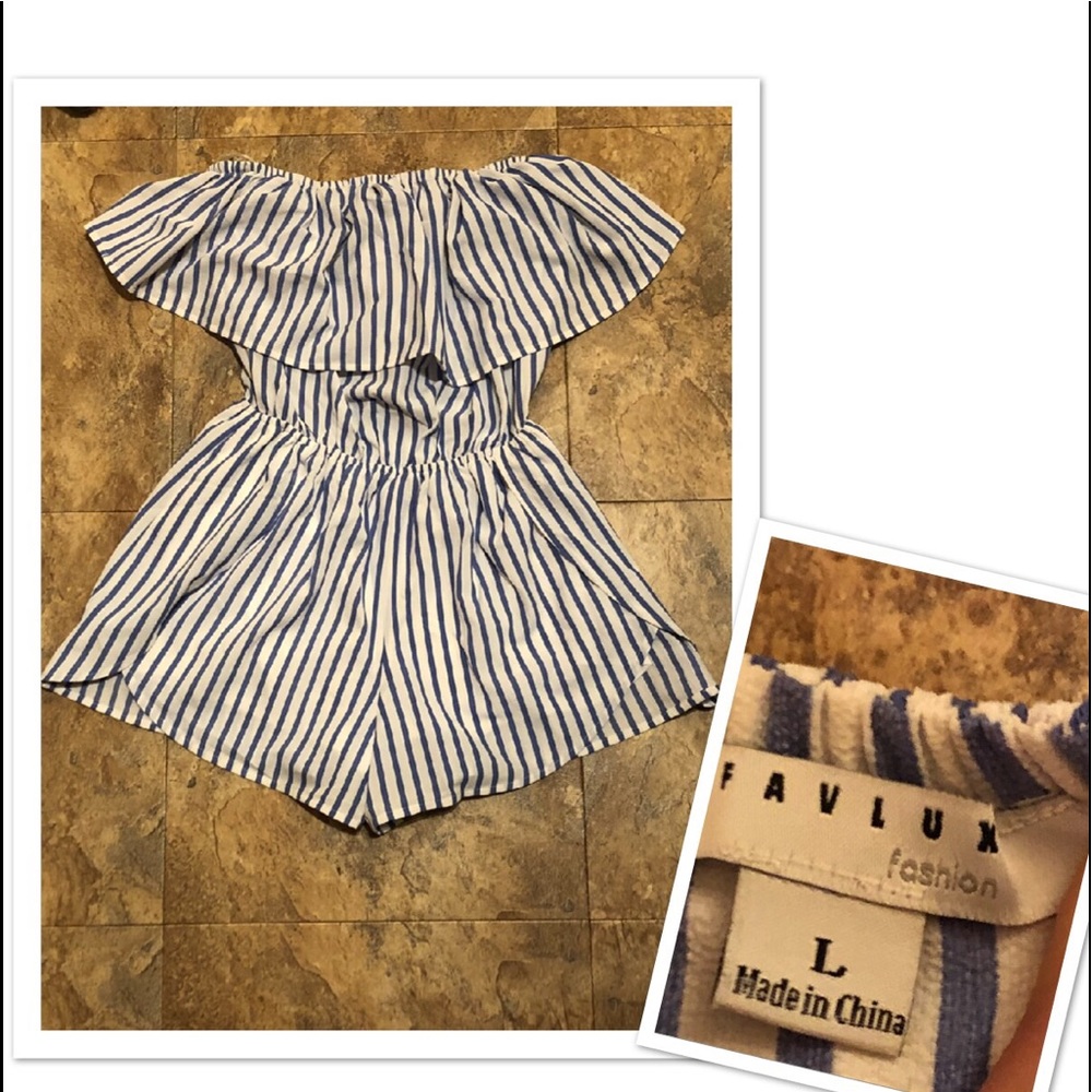 Nwot striped romper